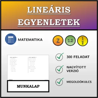 Munkalap: Lineáris egyenletek