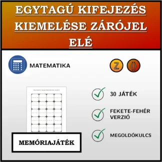 Memóriajáték: Egytagú kifejezés kiemelése zárójel elé