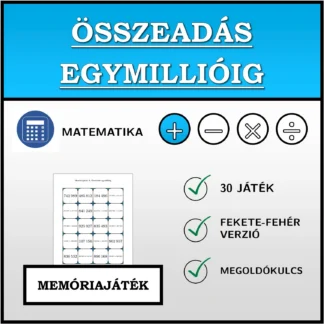 Memóriajáték: Összeadás egymillióig