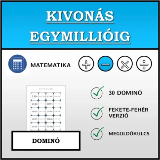 Dominó: Kivonás egymillióig