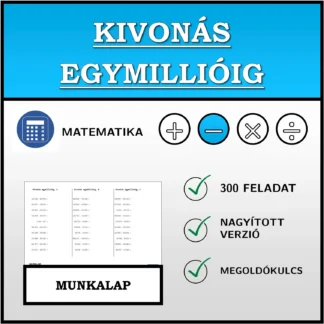 Munkalap: Kivonás egymillióig