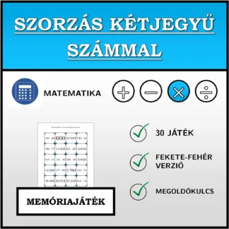 Memóriajáték: Szorzás kétjegyű számmal