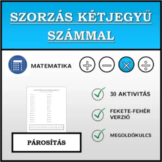 Párosító feladat: Szorzás kétjegyű számmal