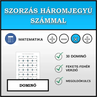 Dominó: Szorzás háromjegyű számmal
