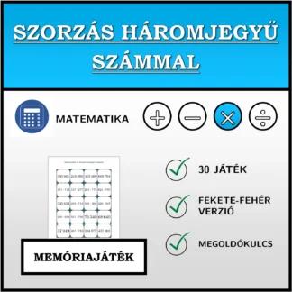 Memóriajáték: Szorzás háromjegyű számmal