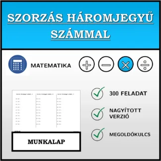 Munkalap: Szorzás háromjegyű számmal