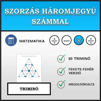 Triminó: Szorzás háromjegyű számmal