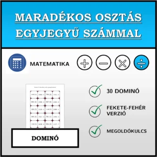 Dominó: Maradékos osztás egyjegyű számmal