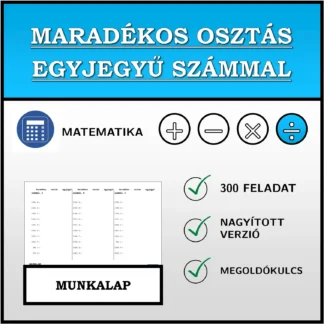 Munkalap: Maradékos osztás egyjegyű számmal