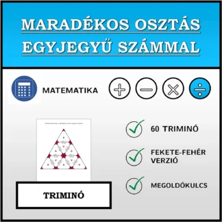 Triminó: Maradékos osztás egyjegyű számmal