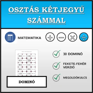 Dominó: Osztás kétjegyű számmal