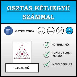 Triminó: Osztás kétjegyű számmal