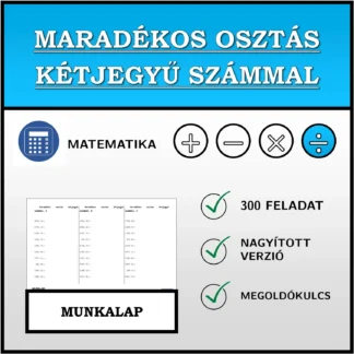 Munkalap: Maradékos osztás kétjegyű számmal