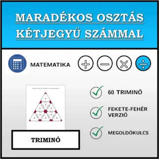Triminó: Maradékos osztás kétjegyű számmal
