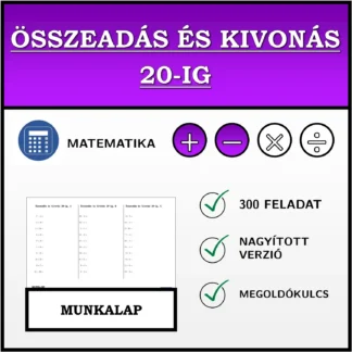 Munkalap: Összeadás és kivonás 20-ig