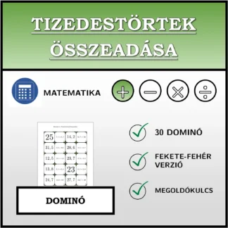Dominó: Tizedestörtek összeadása