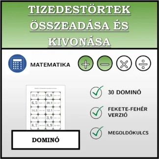 Dominó: Tizedestörtek összeadása és kivonása