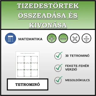 Tetrominó: Tizedestörtek összeadása és kivonása