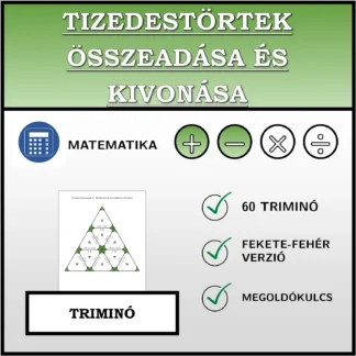 Triminó: Tizedestörtek összeadása és kivonása