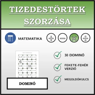 Dominó: Tizedestörtek szorzása