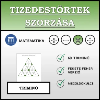 Triminó: Tizedestörtek szorzása