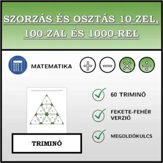 Triminó: Szorzás és osztás 10-zel, 100-zal és 1000-rel