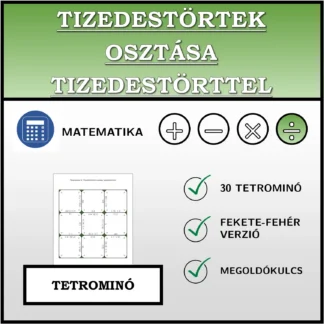 Tetrominó: Tizedestörtek osztása tizedestörttel
