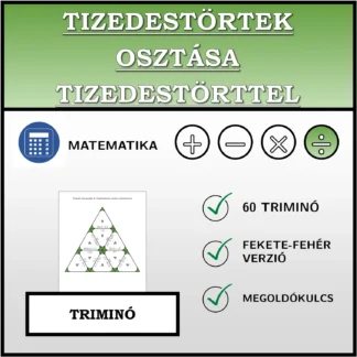 Triminó: Tizedestörtek osztása tizedestörttel