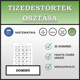 Dominó: Tizedestörtek osztása