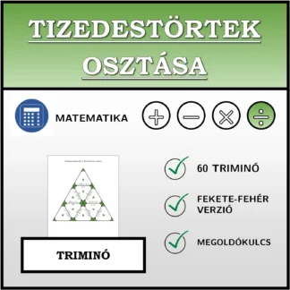 Triminó: Tizedestörtek osztása