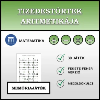 Memóriajáték: Tizedestörtek aritmetikája