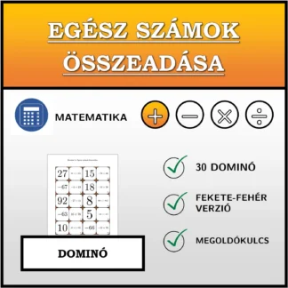 Dominó: Egész számok összeadása