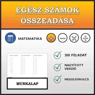 Munkalap: Egész számok összeadása