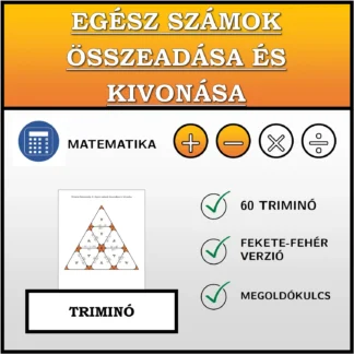 Triminó: Egész számok összeadása és kivonása