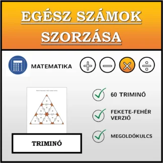 Triminó: Egész számok szorzása