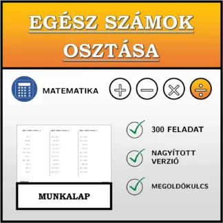 Munkalap: Egész számok osztása