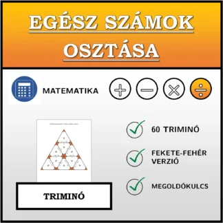 Triminó: Egész számok osztása