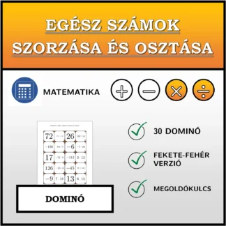 Dominó: Egész számok szorzása és osztása