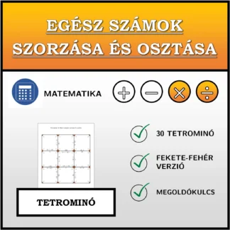 Tetrominó: Egész számok szorzása és osztása