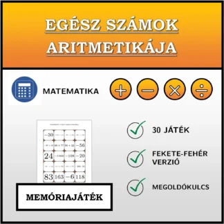 Memóriajáték: Egész számok aritmetikája