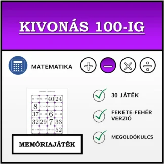 Memóriajáték: Kivonás 100-ig