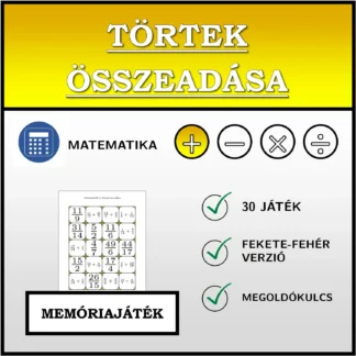 Memóriajáték: Törtek összeadása