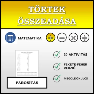 Párosító feladat: Törtek összeadása