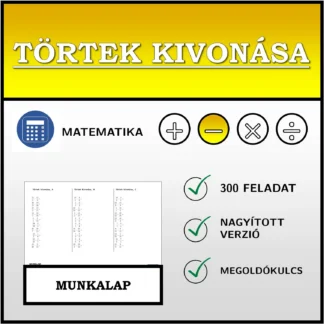 Munkalap: Törtek kivonása