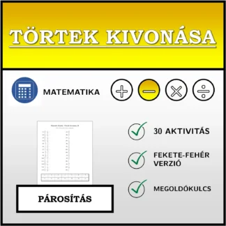 Párosító feladat: Törtek kivonása