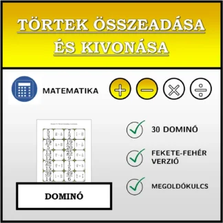 Dominó: Törtek összeadása és kivonása