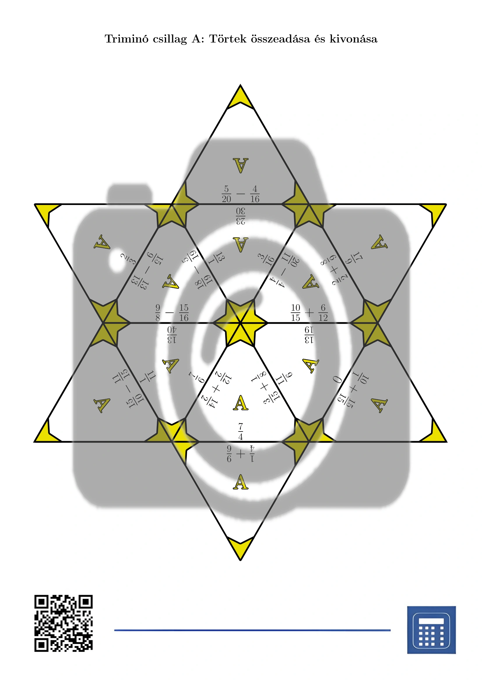 Triminó: Törtek összeadása és kivonása - Image 4