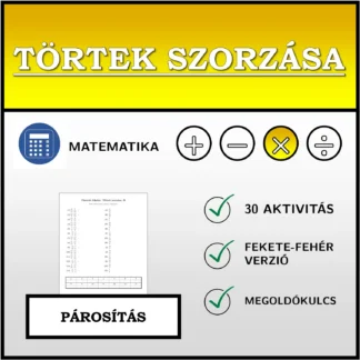 Párosító feladat: Törtek szorzása
