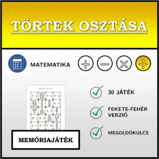 Memóriajáték: Törtek osztása
