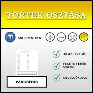 Párosító feladat: Törtek osztása